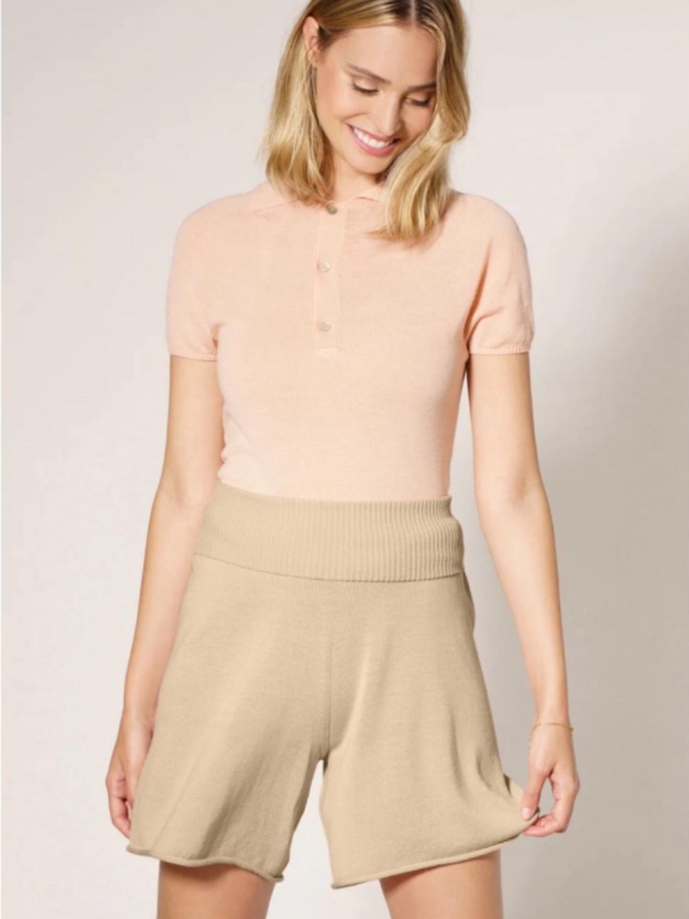 Merino knit shorts